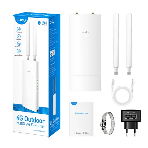 Ασύρματος δρομολογητής Cudy LT400 Outdoor, N300, 4G LTE, 2.4 GHz, 300 Mbps για εξωτερική χρήση - 5