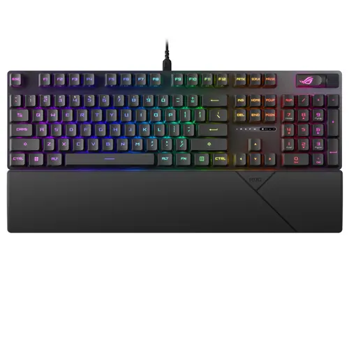 Клавиатура, Asus ROG Strix Scope II RX Gaming Keyboard, IP57, Dampening Foam, Pre-lubed ROG RX Red Optical Switches, UV-Coated ABS Keycaps, multi-function controls, Xbox Game Bar function hotkeys, RGB-Black - 1