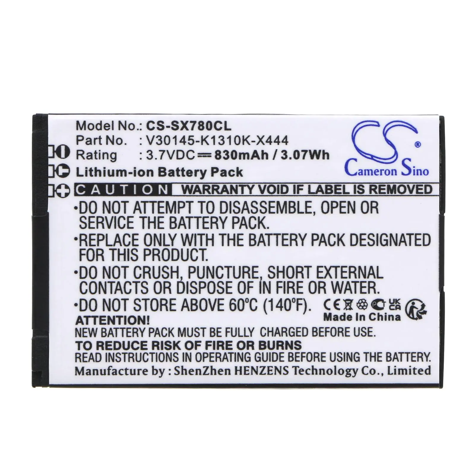 Μπαταρία για τηλέφωνο Siemens Gigaset SL780 3,7V 830mAh LiIon CAMERON SINO