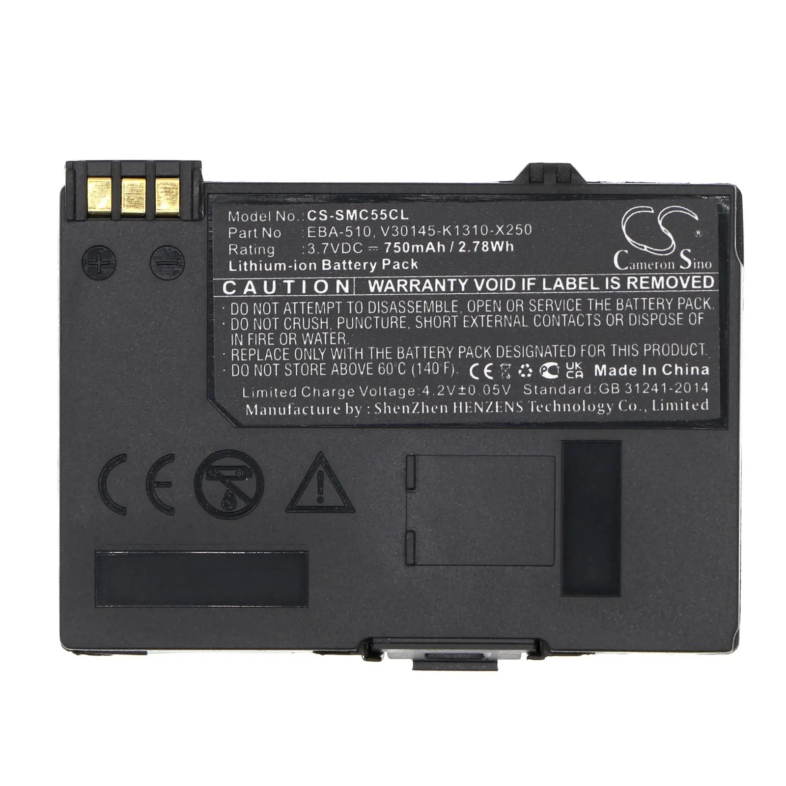 Baterie pentru telefon Siemens Gigaset SL1 3,7V 750mAh LiIon CAMERON SINO