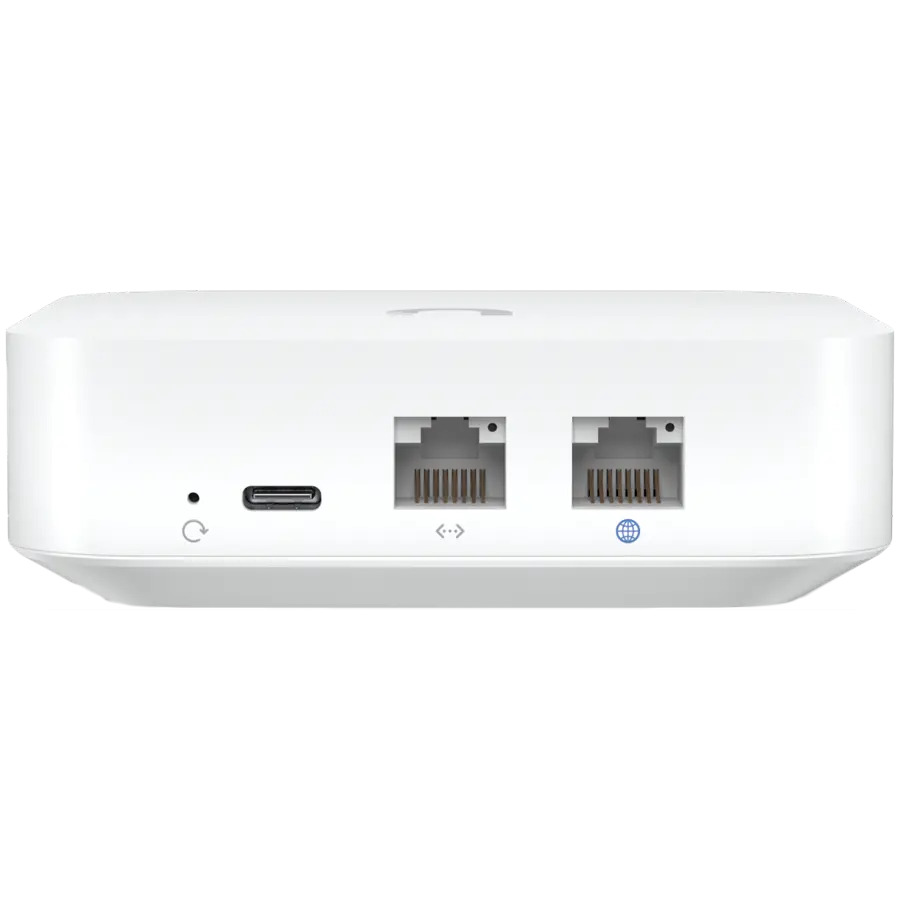 UBIQUITI Gateway Lite; Up to 10x routing performance increase over USG; Managed with a CloudKey, Official UniFi Hosting, or UniFi Network Server; (1) GbE WAN port; (1) GbE LAN port; Compact footprint; USB-C powered (adapter included); Managed with UniFi Network 8.0.7 and later. - image 1