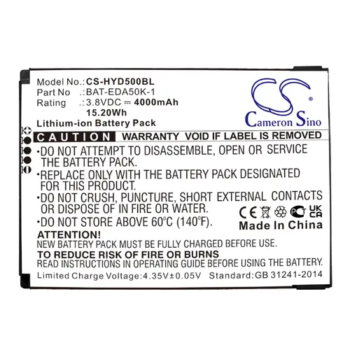 Μπαταρία για σαρωτή barcode Honeywell EDA50K ScanPal 50 BAT-EDA50K-1 LiIon 3.8V 4000mAh Cameron Sino - 1