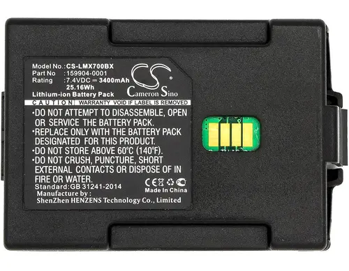 Baterie pentru scaner coduri de bare Honeywell TXE TECTON MX7 159904-0001 LiIon 7.4V 3400mAh Cameron Sino - 1