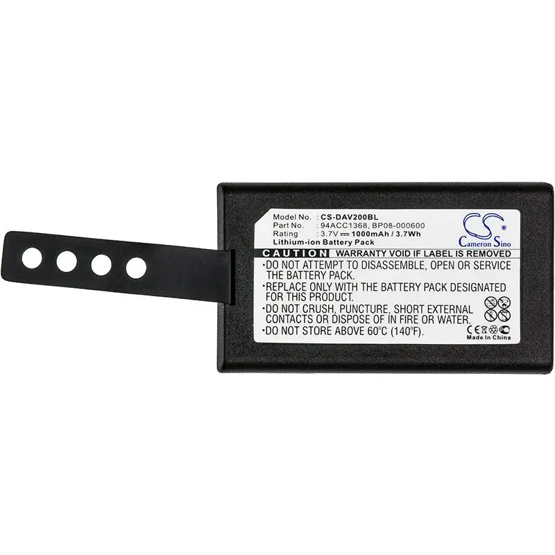 Батерия за баркод скенер Datalogic CVR2 DL-Memor/ Wasp DT10 94ACC1368 LiIon 3.7V 1000mAh Cameron Sino