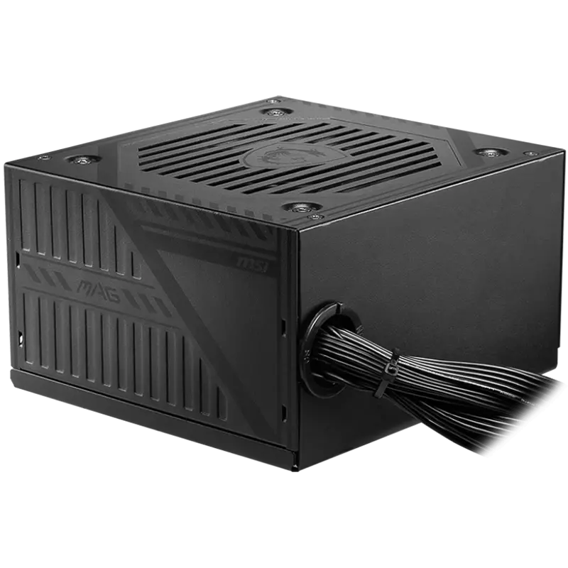 MSI MAG A650BNL Power Supply 650W, 80 PLUS Bronze, 120mm low noise Fan, Protections: OCP/OVP/OPP/OTP/SCP, Active PFC Design, Flat Cable Equipment, Dimensions: 150mmx140mmx86mm, 5Y Warranty - image 3