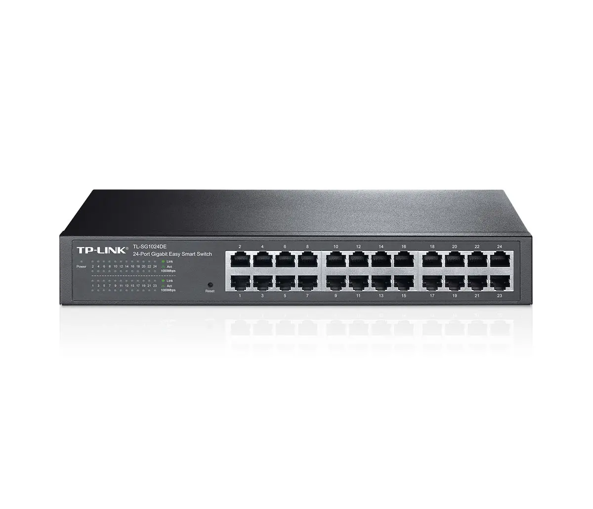 Комутатор TP-LINK TL-SG1024DE, 24-порта 10/100/1000Mbps, управляем, настолен
