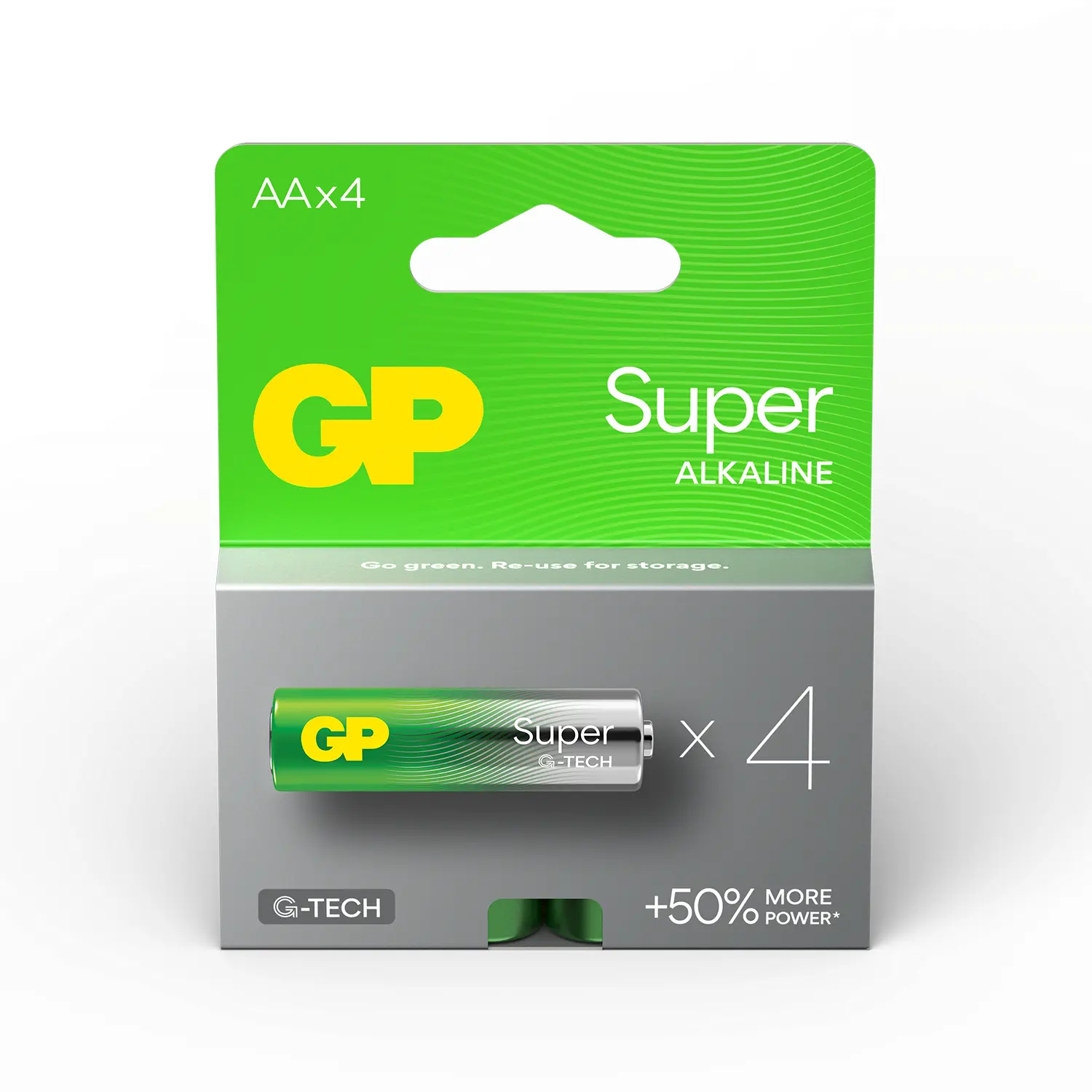 Baterie alcalină GP SUPER LR6 AA, 4 buc. în ambalaj, 1.5V, GP15A