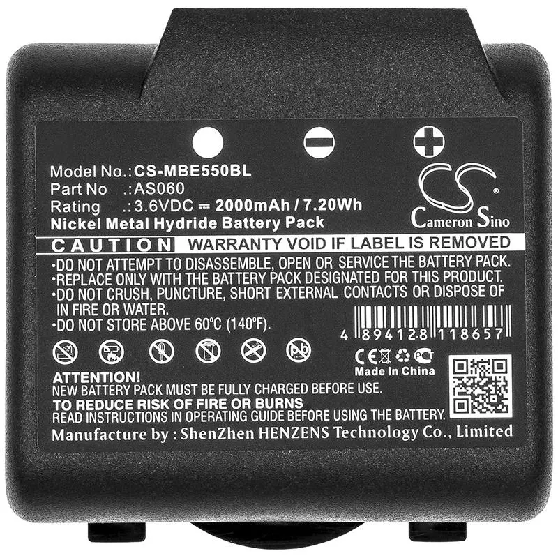 Батерия за дистанционно управление за кран iMET BE5500, M550S ZEUS AS060 NIMH 3,6V 2000mAh Cameron Sino