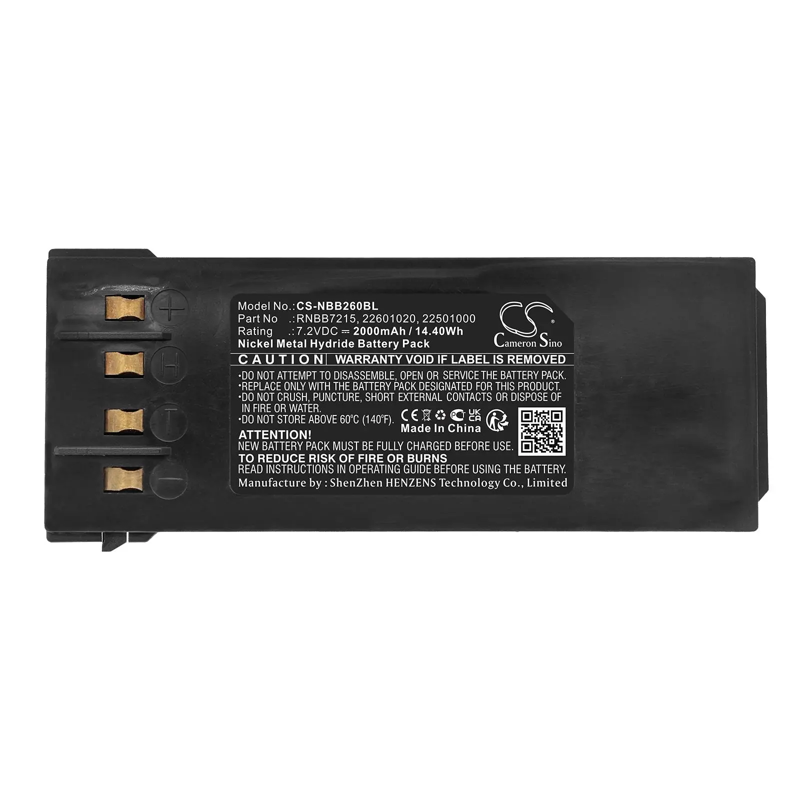 Батерия за дистанционно управление за кран HIAB 092 102, NBB Nano-L RNBB7215 NIMH 7,2V 2000mAh Cameron Sino