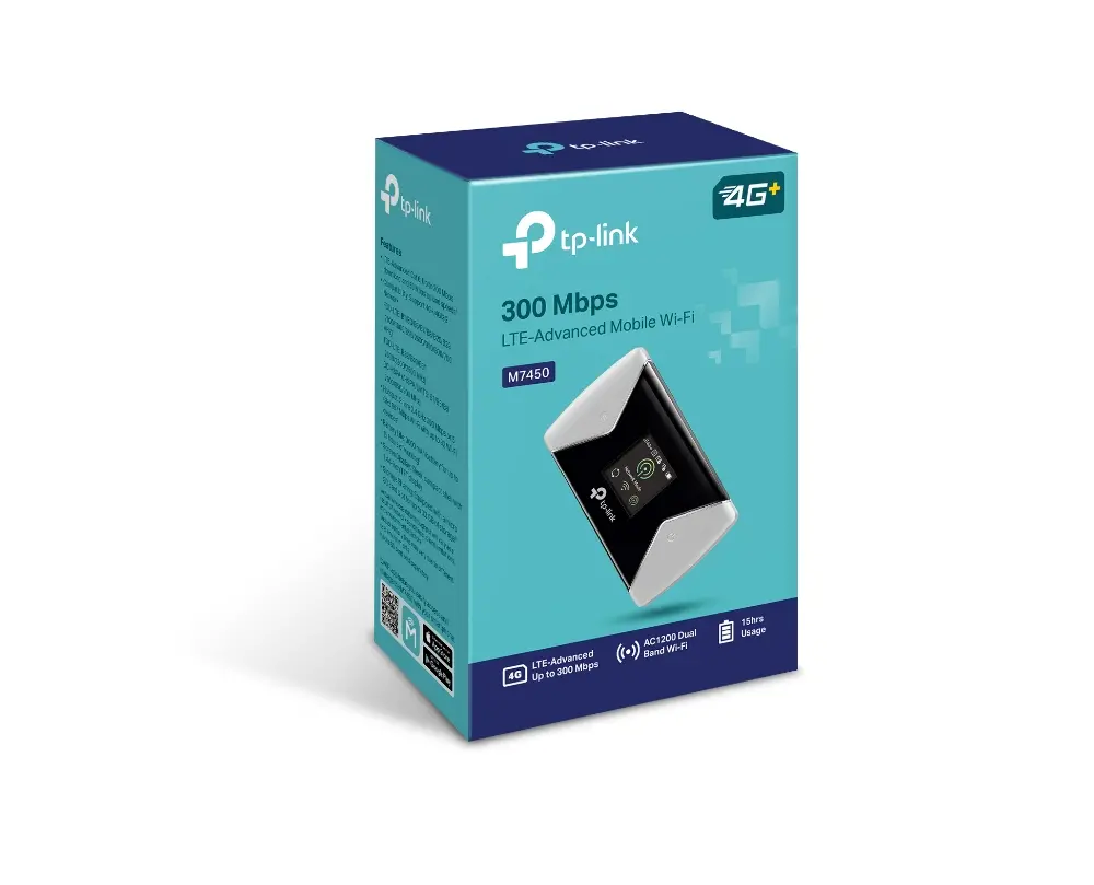 Безжичен рутер TP-Link  4G M7450 300 Mbps - image 2