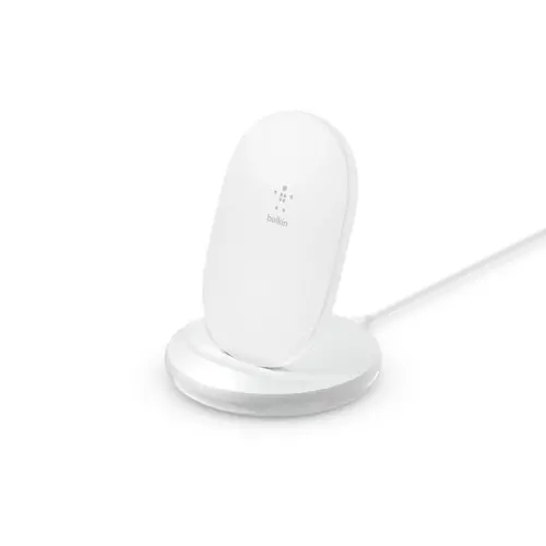 Зарядна стойка Belkin Boost Charge 15W, бързо зареждане 3.0, бял