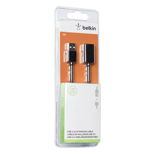 Кабел удължител Belkin USB Type-A Male към USB Type-A Female 4.8M, Черен - image 2