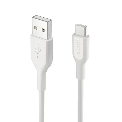 Кабел Belkin Playa USB-C към USB-A 1M, Бял