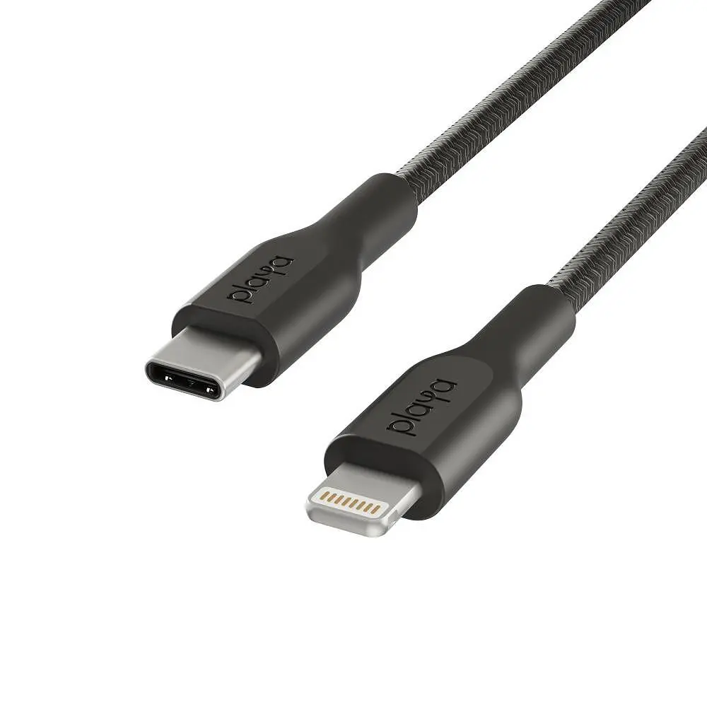 Кабел с оплетка Belkin Playa USB-C към Lightning 1M, Черен - image 1