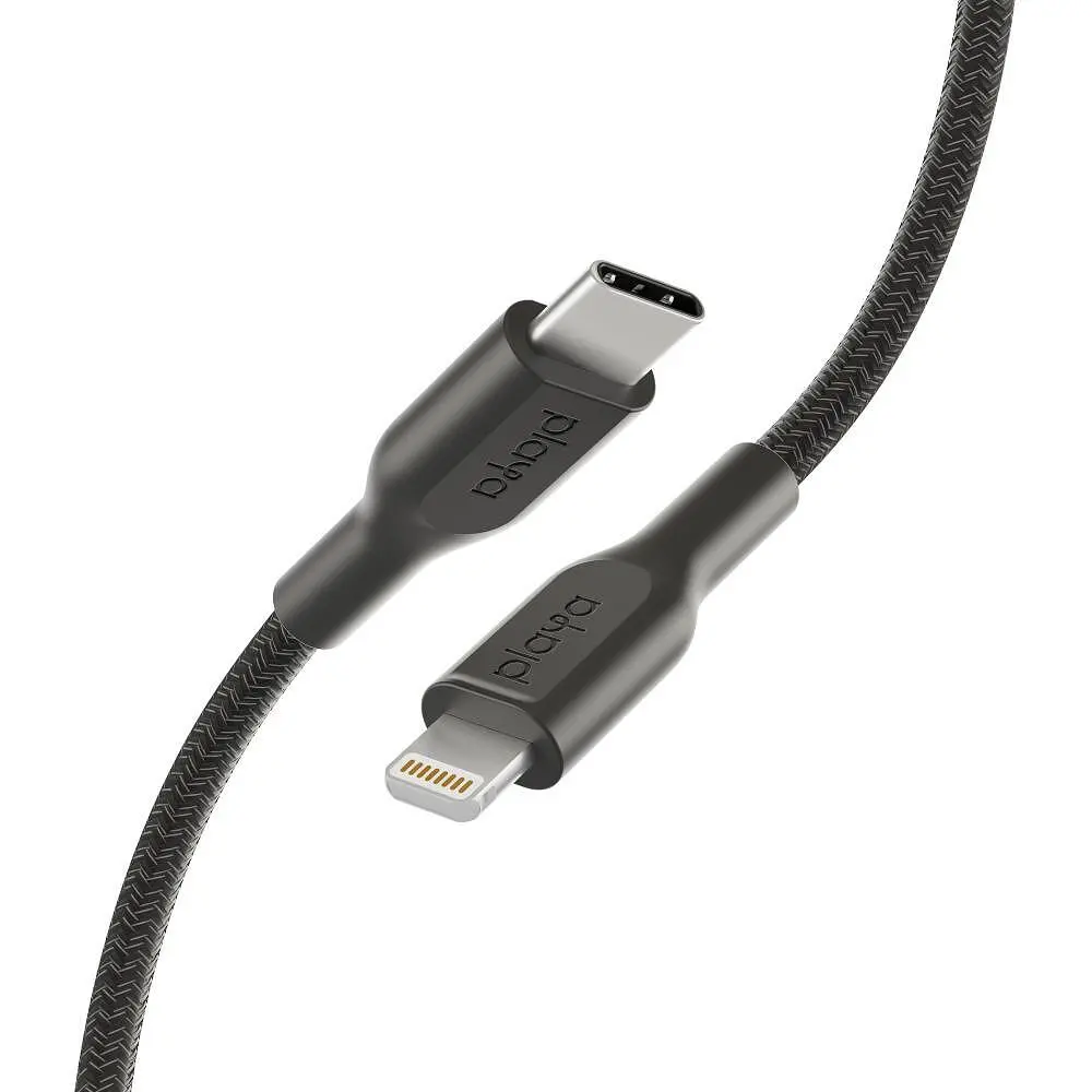 Кабел с оплетка Belkin Playa USB-C към Lightning 1M, Черен - image 3