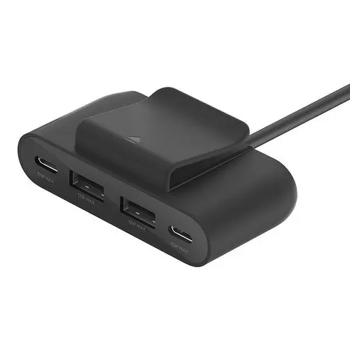 Зарядно устройство Belkin 4 Port USB Power Extender 2xC 2xA up to 30w, Черно