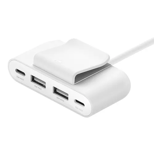 Зарядно устройство Belkin 4 port USB Power Extender 2xC 2xA up to 30w, Бяло - image 1