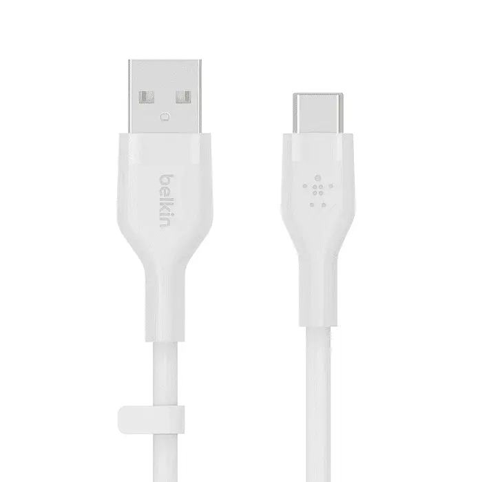 Кабел, Belkin BOOST CHARGE Flex Silicone cable USB-A to USB-C - 1M - White - image 1