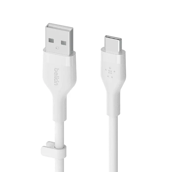 Кабел, Belkin BOOST CHARGE Flex Silicone cable USB-A to USB-C - 1M - White - image 2