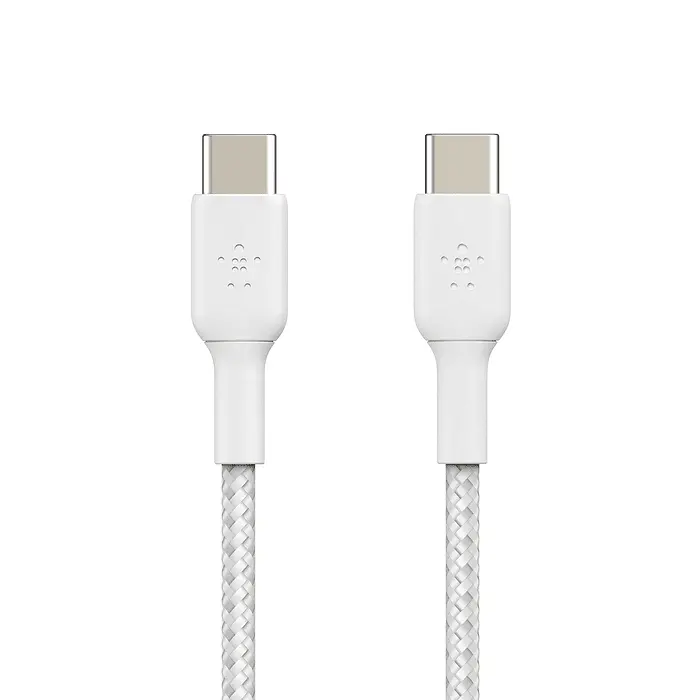 Кабел Belkin BOOST CHARGE™ USB-C към USB-C Cable Braided 1M, Бял - image 2