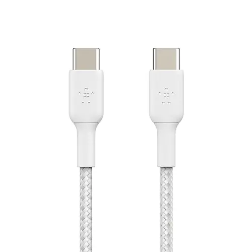 Кабел Belkin BOOST CHARGE™ USB-C към USB-C Cable Braided 1M, Бял - image 2