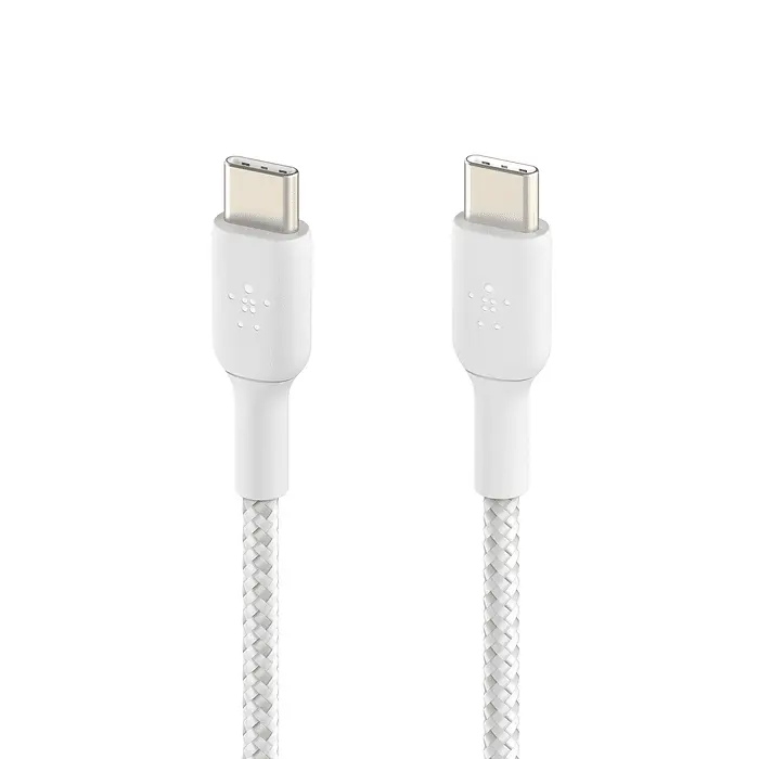 Кабел Belkin BOOST CHARGE™ USB-C към USB-C Cable Braided 1M, Бял - image 3