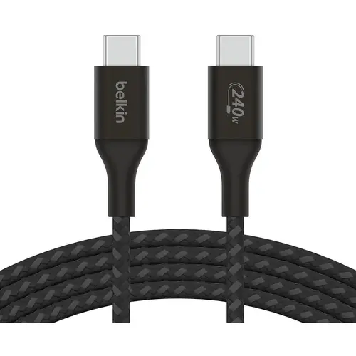 Кабел Belkin BOOST CHARGE™ USB-C към USB-C Cable Braided 240W 2M, Черен - image 3