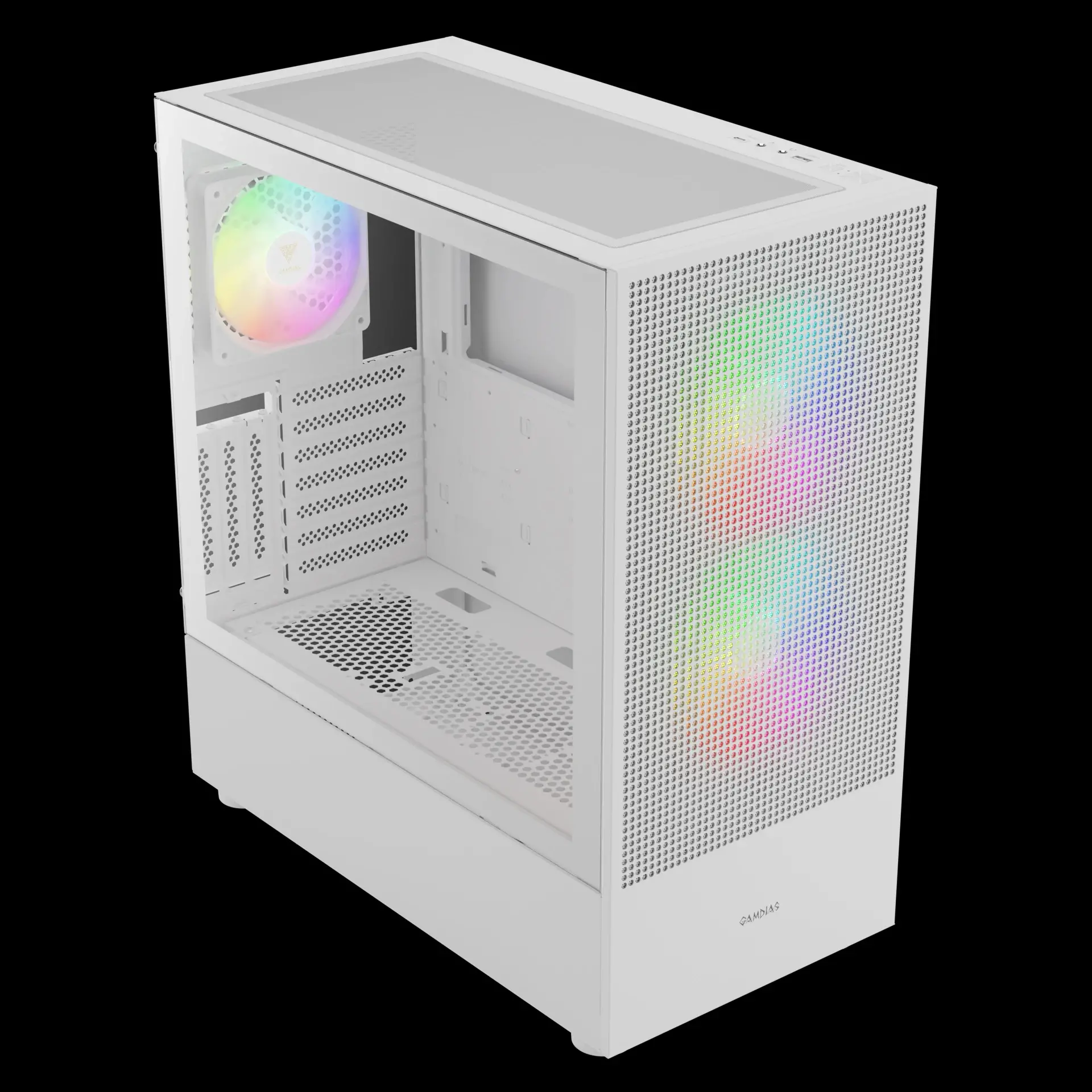 Gamdias кутия Case EATX - TALOS E3 MESH ELITE White - aRGB, Tempered Glass - image 2