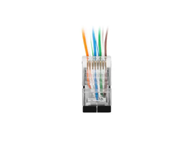 Conector, Lanberg RJ-45 FTP CAT.6 mufă 8P8C Pass Throug Type (100 buc.) - image 2