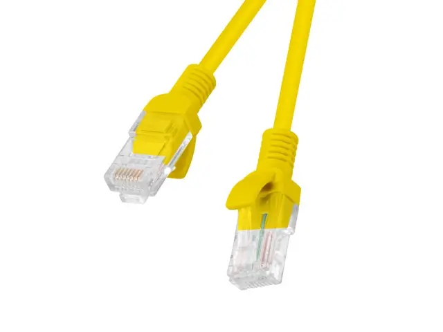 Кабел, Lanberg patch cord CAT.6 5m, yellow