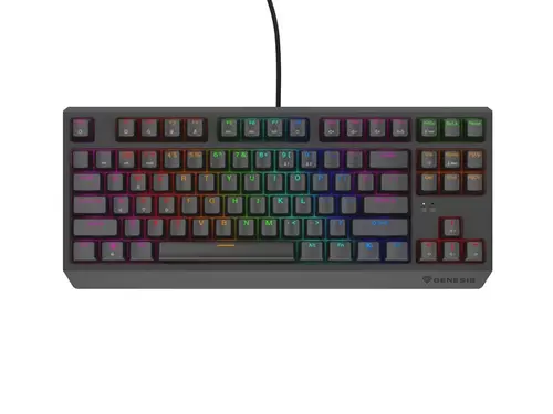 Клавиатура, Genesis Gaming Keyboard Thor 230 TKL Lite US Rainbow Mechanical Outemu Red Black Hot Swap