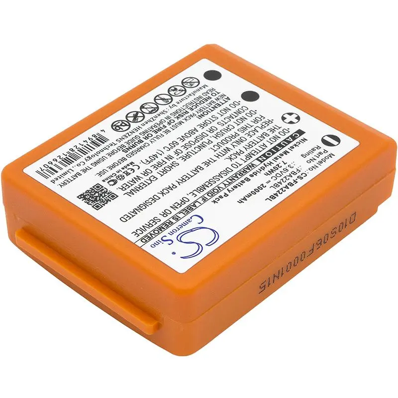 Батерия за дистанционно управление за кран HBC Radiomatic Quadrix, Micron 4,5,6,7 BA223000 NIMH 3,6V 2000mAh оранжева Cameron Sino - image 2