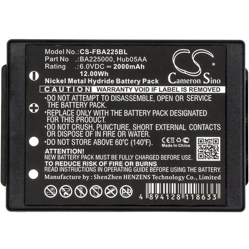 Батерия за дистанционно управление за кран HBC Radiomatic Eco, Micron 4,6 SPECTRUM 1,2 BA225000 NIMH 6V 2000mAh черна Cameron Sino