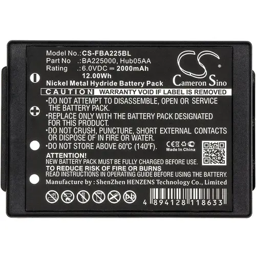 Μπαταρία για τηλεχειριστήριο γερανού HBC Radiomatic Eco, Micron 4,6 SPECTRUM 1,2 BA225000 NIMH 6V 2000mAh μαύρη Cameron Sino - 1