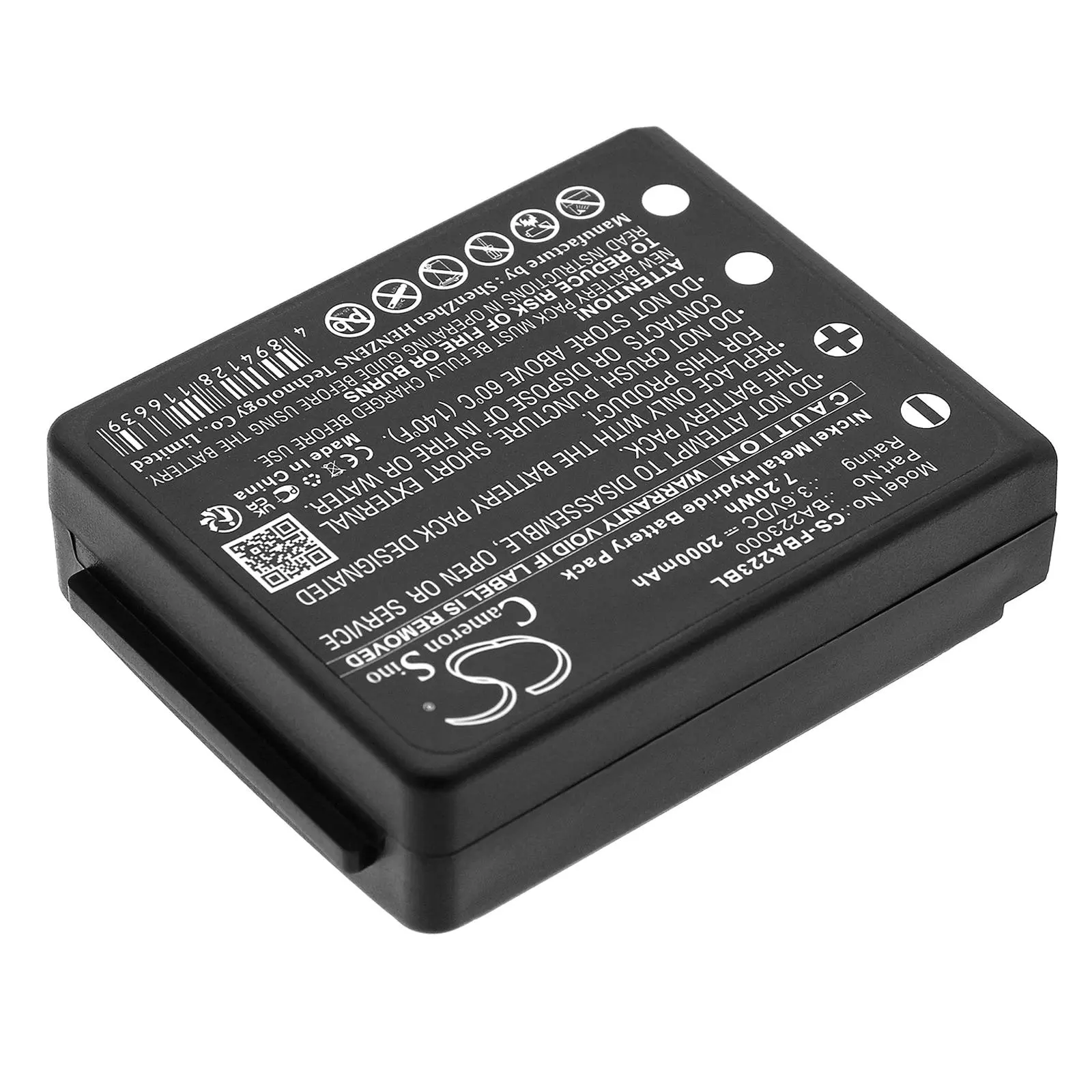 Батерия за дистанционно управление за кран HBC Radiomatic Quadrix, Micron 4,5,6,7 BA223000 NIMH 3,6V 2000mAh черна Cameron Sino - image 2