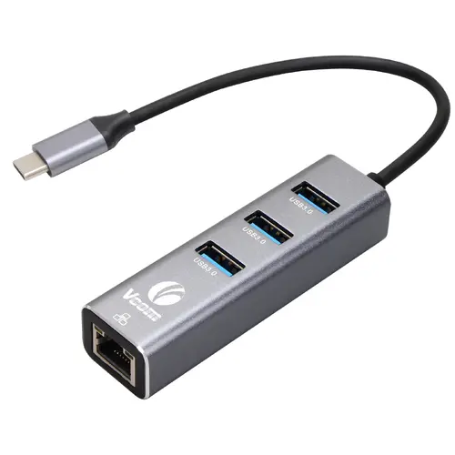 VCom докинг станция Docking USB Type-C to USB3.0 x 3 + LAN - DH311B - image 1
