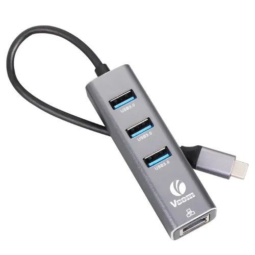 VCom докинг станция Docking USB Type-C to USB3.0 x 3 + LAN - DH311B - image 2