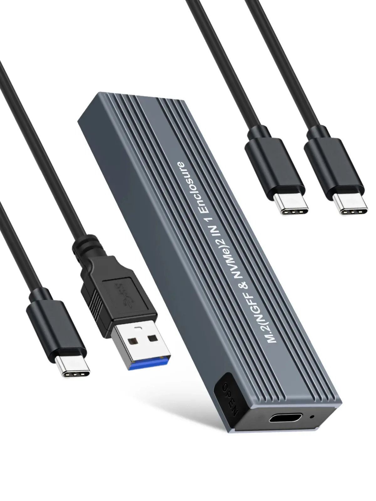 VCom εξωτερική θήκη δίσκου Storage Case - M.2 NVMe/SATA/NGFF M/B key - 10Gbps USB3.1 Type-C/A - CU850SN