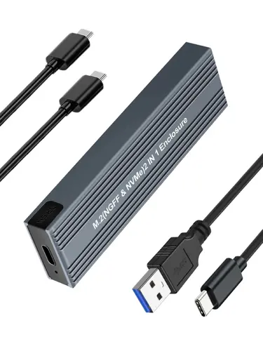 VCom carcasă externă pentru disc Storage Case - M.2 NVMe/SATA/NGFF M/B key - 10Gbps USB3.1 Type-C/A - CU850SN - 3
