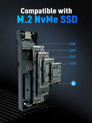 VCom εξωτερική θήκη δίσκου - M.2 NVMe M/B key - 10Gbps USB3.1 Type-C/A - CU850N - 5