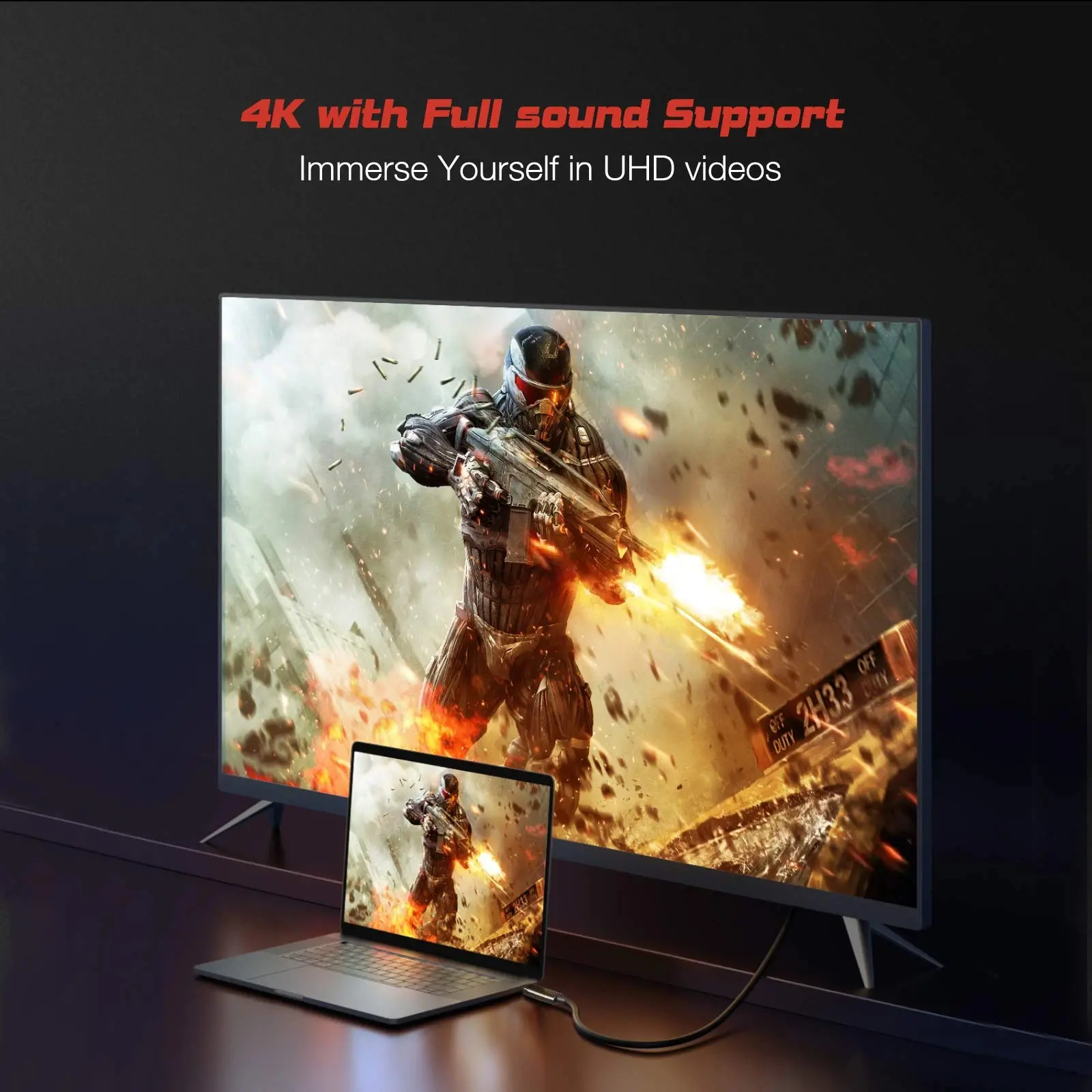 VCom кабел Cable Type-C to DisplayPort - Black - CU422C-1.8m - image 10