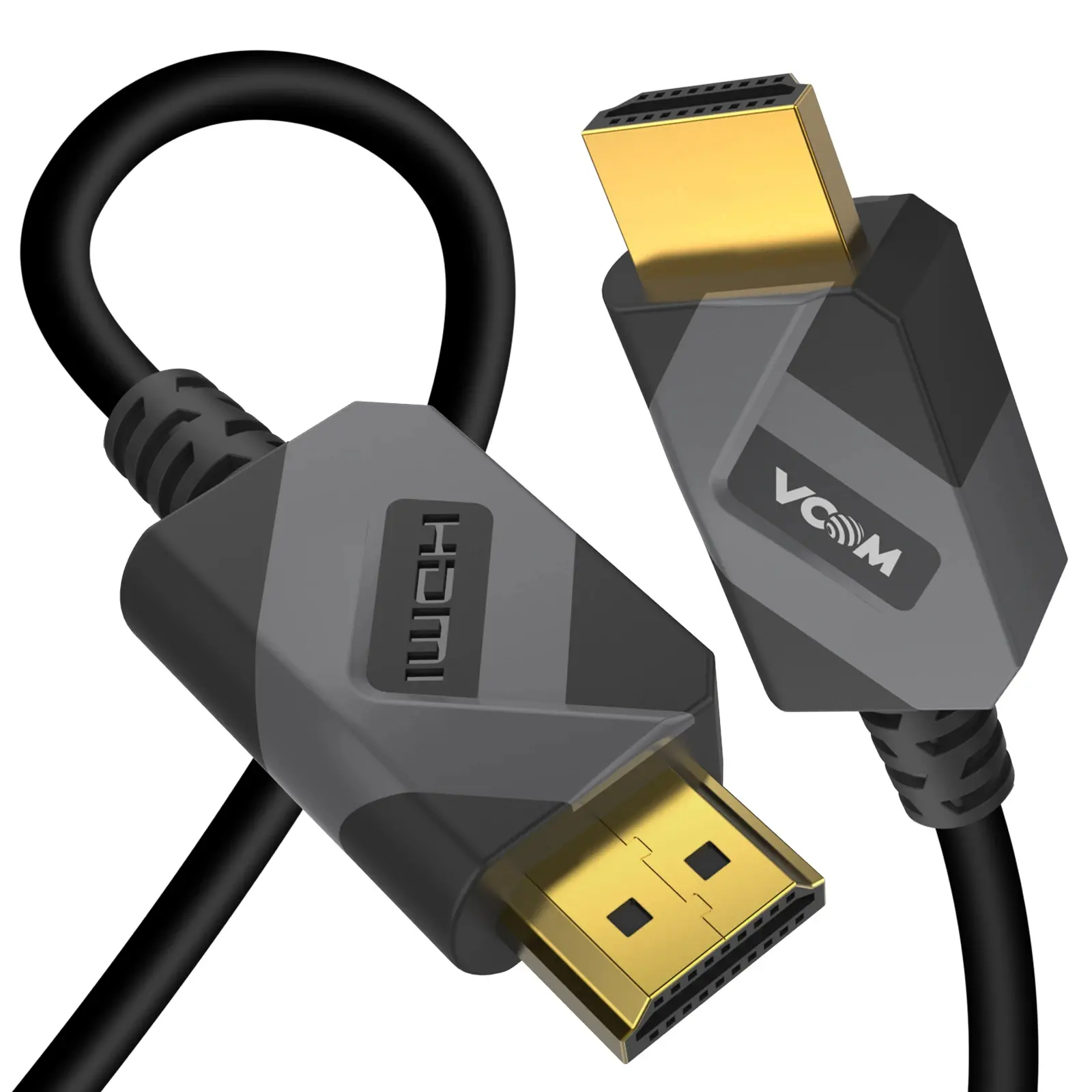 VCom Кабел HDMI v2.1 M / M 2.0m - 8K Dolby Vision HDR, Black/Grey - CG805-2.0m - image 3