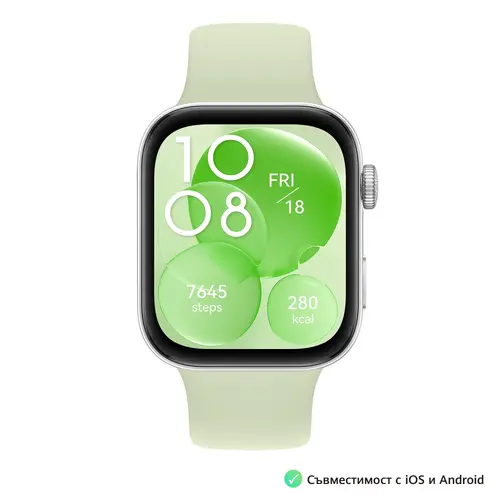 Часовник, Huawei Watch Fit 3 Green, Solo-B09S, Solo-B09S, 1.82" AMOLED, 480x408, SPO2, BT5.0, 5ATM, 400mAh - image 2