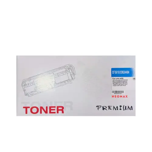 Тонер касета, NEOMAX, универсална, висок капацитет, Cyan – съвместима с HP CF361X и Canon CRG040HC (CRG-040HC), 0459C001, Color LaserJet Enterprise M552/M553/MFP M577, image CLASS LBP 710/712