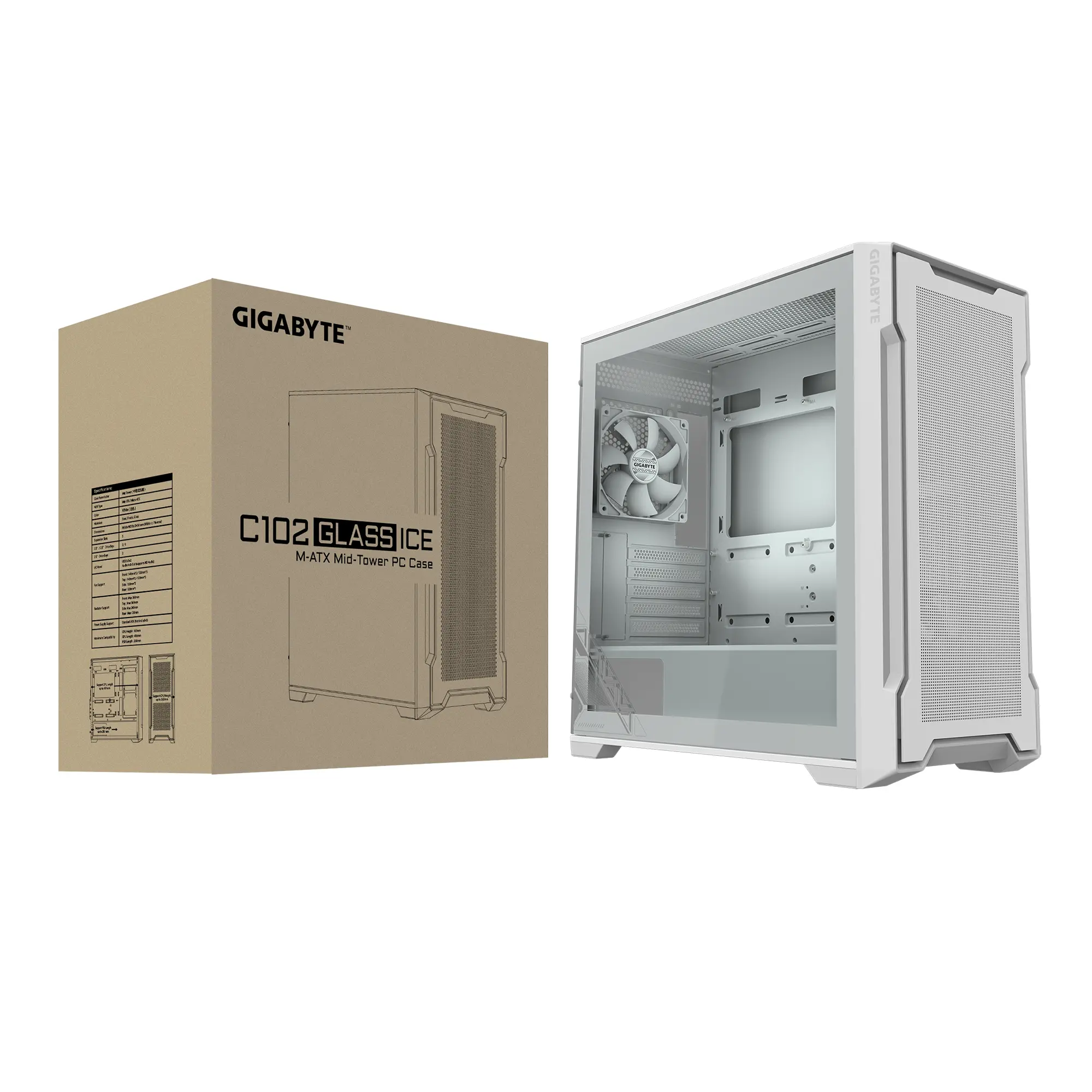 Κουτί Gigabyte C102 Glass ICE, Mid-Tower - image 7