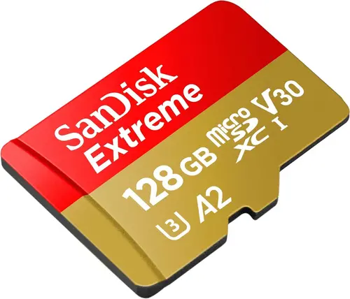 Карта памет SANDISK Extreme microSDXC, 128GB, За Dash Cameras и Drones, SD Adapter - image 1