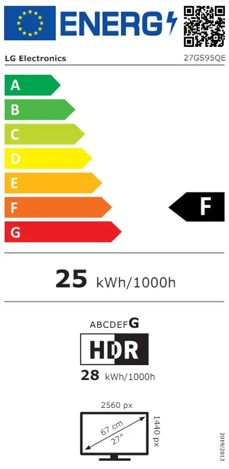 Монитор, LG 27GS95QE-B, 26.5", UltraGear OLED 0.03ms (GtG), AG, QHD (2560x1440), 240Hz, HDR400, 275 cd/m2, 1 500 000:1, 1000cd/m2, DCI-P3 98.5%, USB3.0 (1up/2down), VRR, AMD Free-sync, NVIDIA G-Sync, HDMI, DP, Height Adjustable, Pivot, Tilt, Swive, Headphone Ou - image 6
