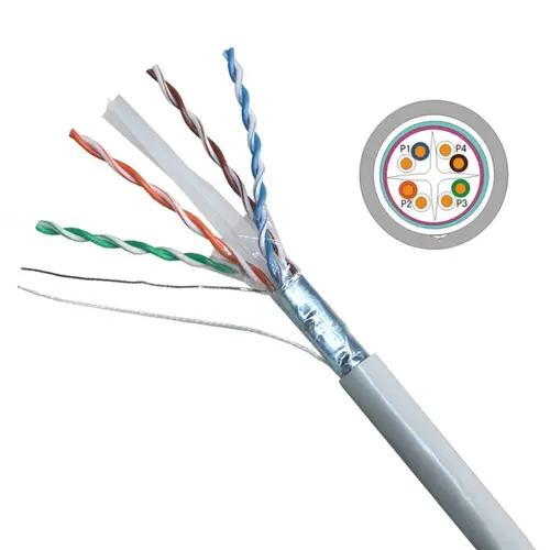 VCom Кабел FTP cable 4Pair Cat6 23AWG 305m - NC624-305 - image 1