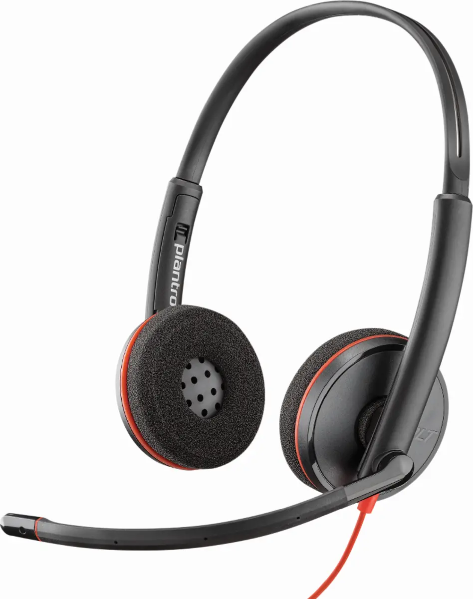 HP Poly Blackwire 3225 Stereo USB-C Headset +3.5mm Plug +USB-C/A Adapter Bulk - image 1