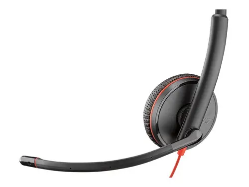 HP Poly Blackwire 3225 Stereo USB-C Headset +3.5mm Plug +USB-C/A Adapter Bulk - image 1